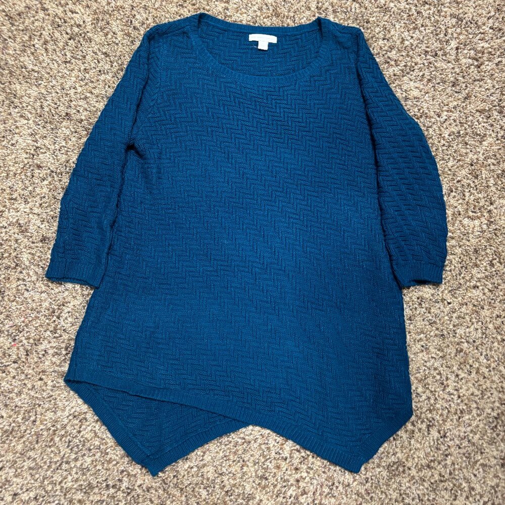 New York & Company Tunic Sweater - Handkerchief hem - Women's L Preowned - 2104